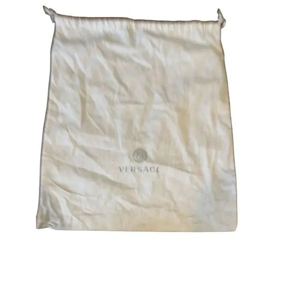 Versace Cream White Logo Drawstring Dust Bag - Picture 2 of 7